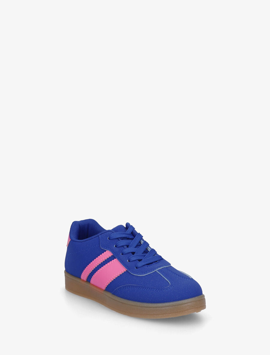 Sneakers color block à bandes contrastantes - Bleu roi - 2