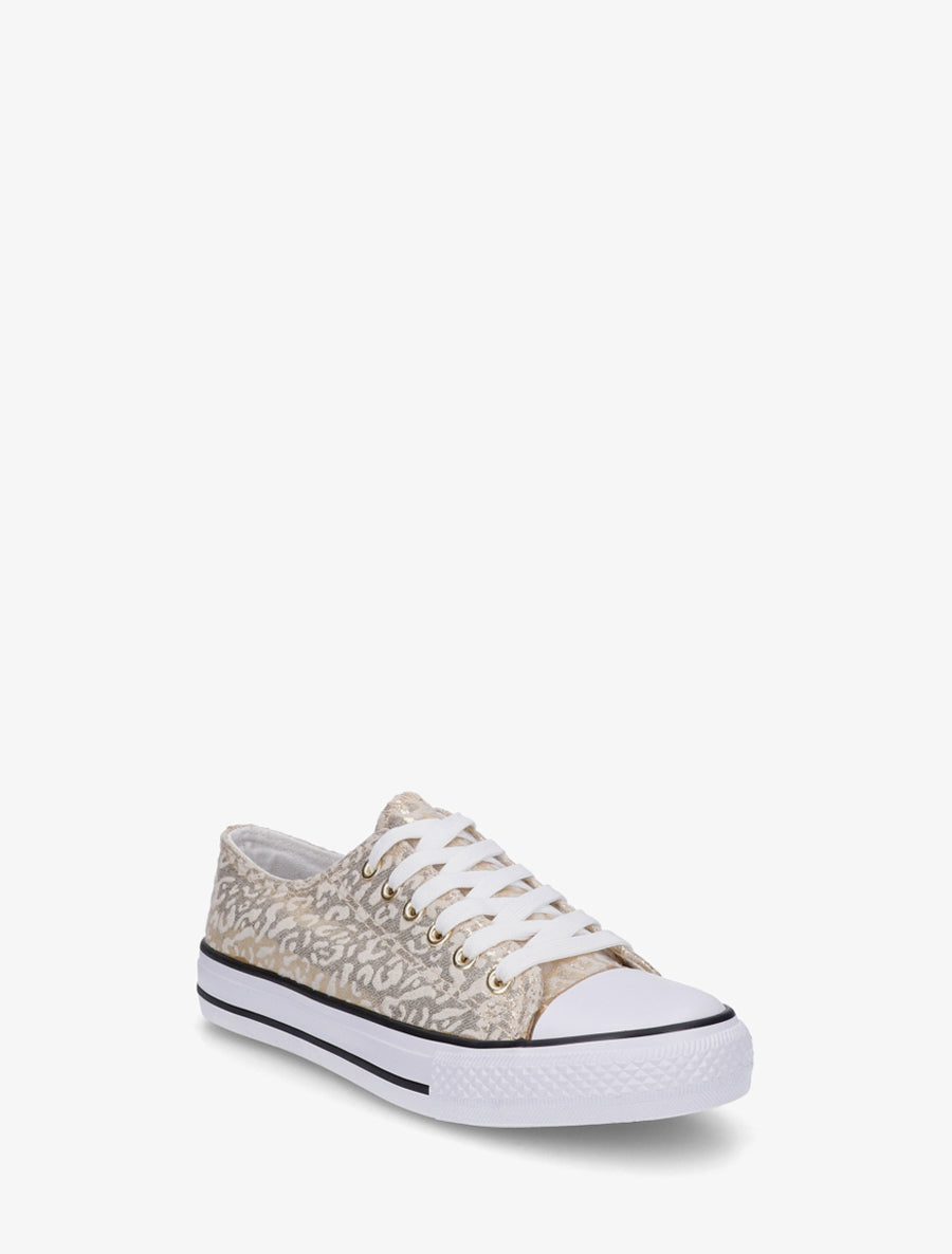 Sneakers irisées en simili - Or - 2