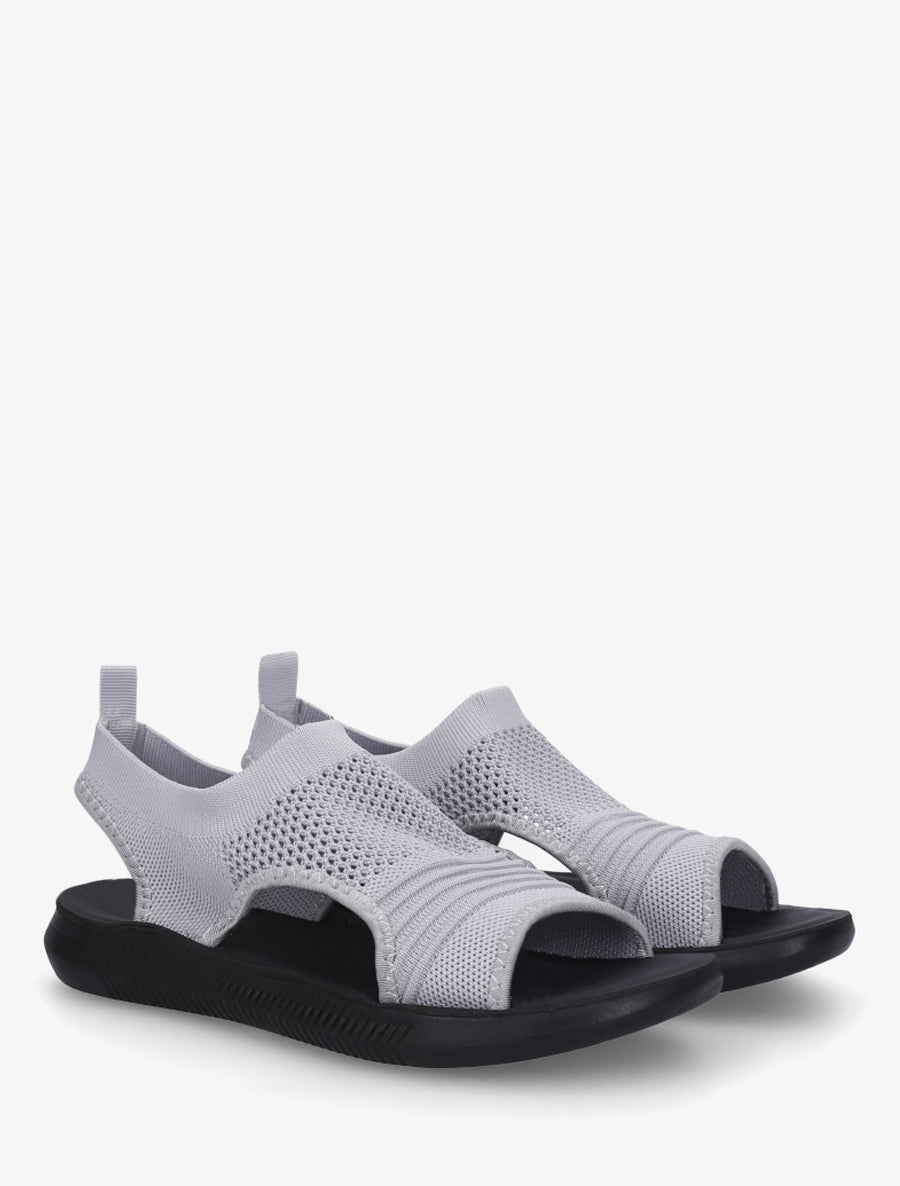 Sandales en mesh à enfiler - Gris clair - 4