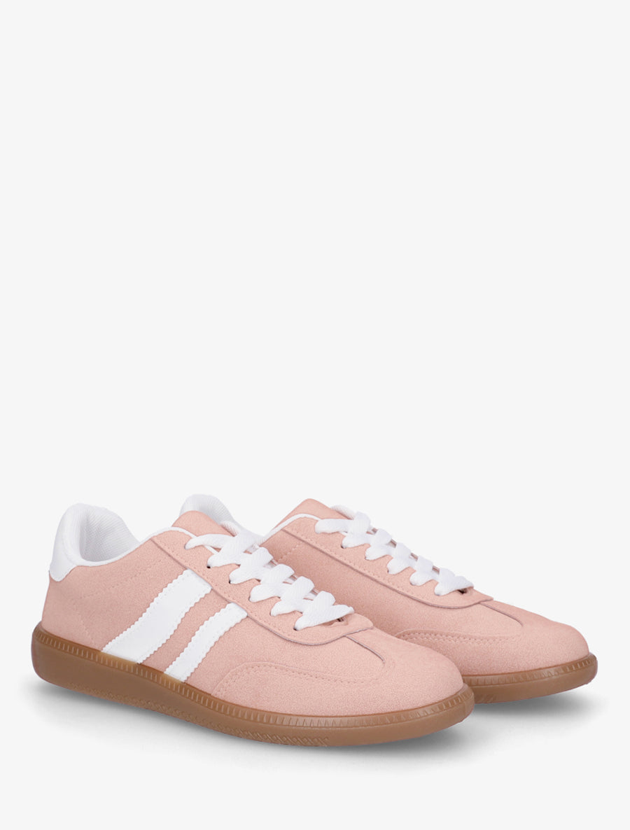 Baskets à bandes contrastantes - Rose - 4