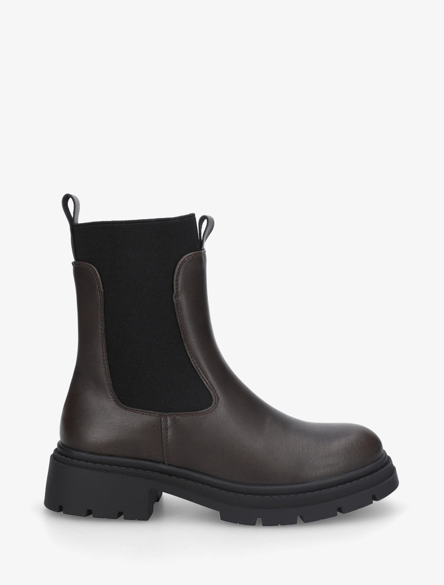 Chelsea boots à semelle crantée - Taupe - 1