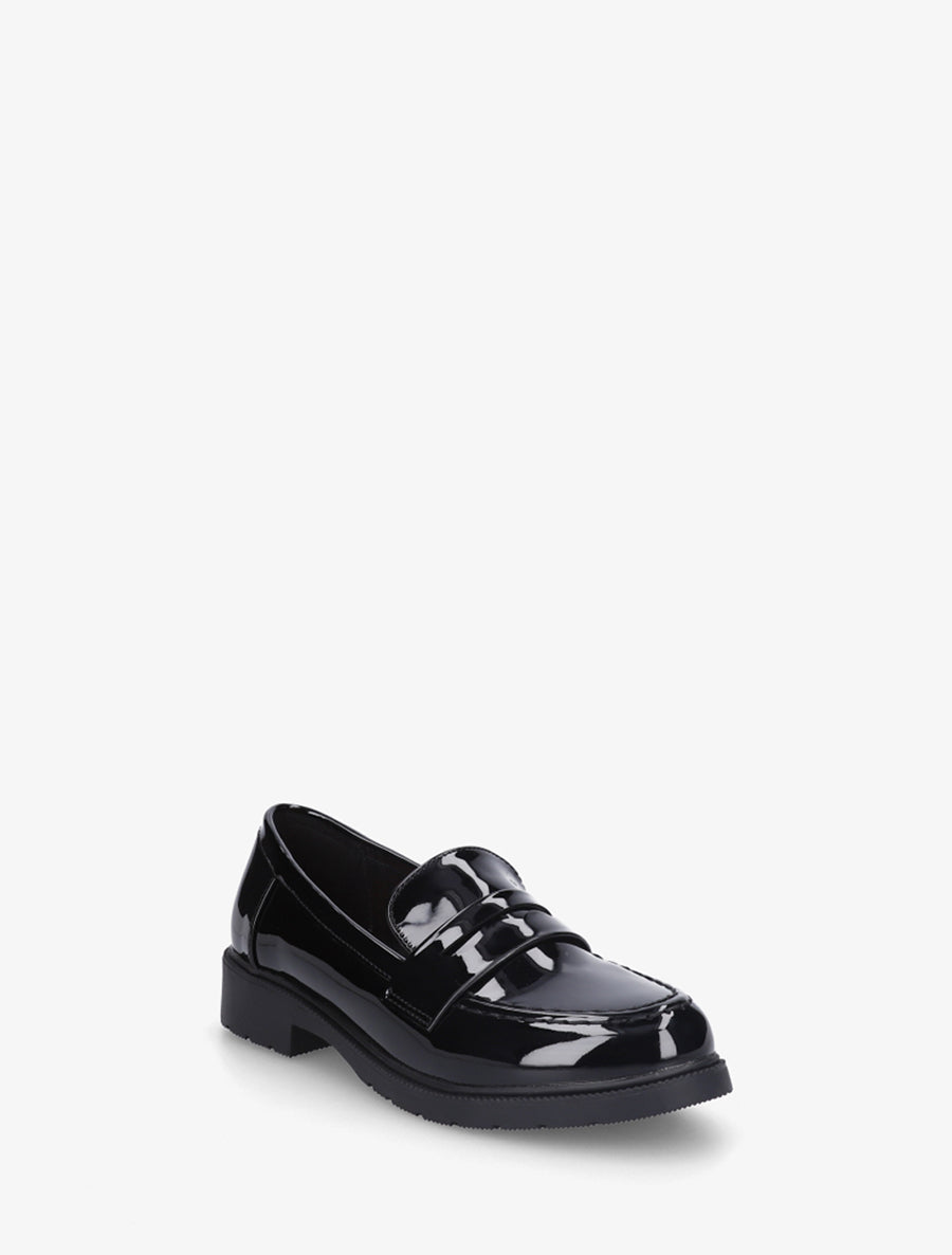 Mocassins vernis en simili - Noir - 2