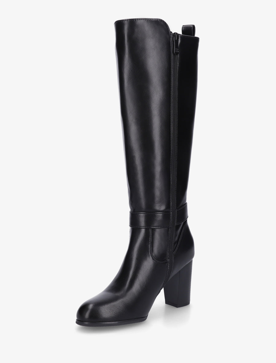 Bottes élastiquées à talon haut - Noir - 3