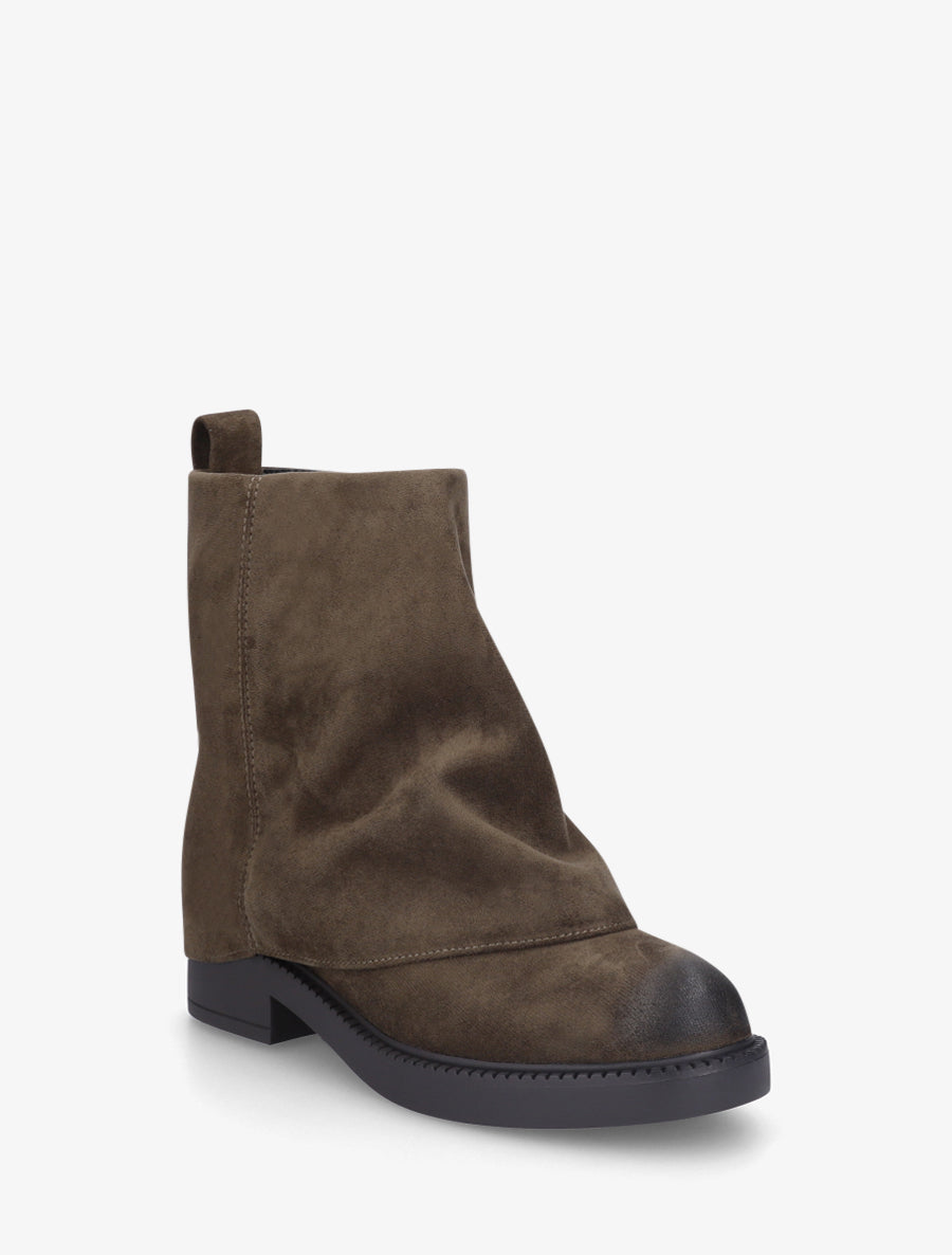 Boots à revers en suédine - Kaki - 2