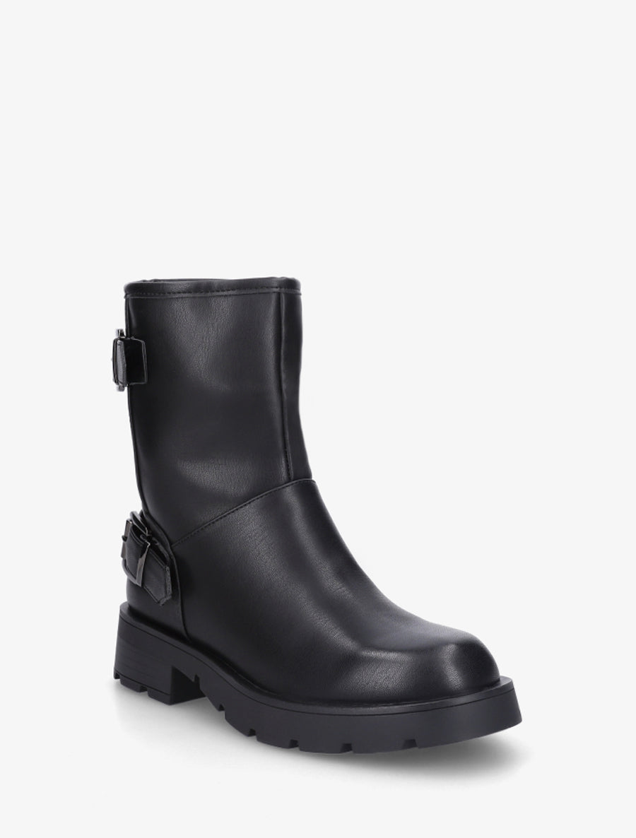 Boots montantes style motard - Noir - 2