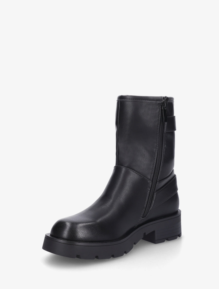 Boots montantes style motard - Noir - 3