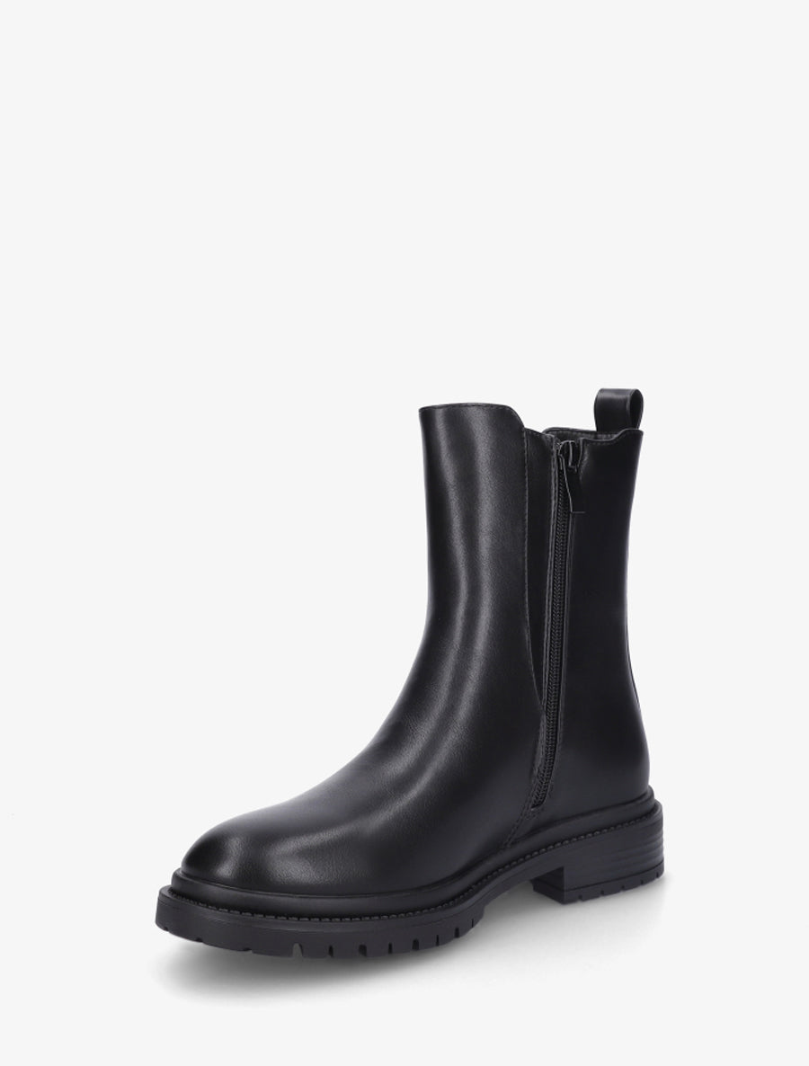 Bottines élastiquées à semelle crantée - Noir - 3