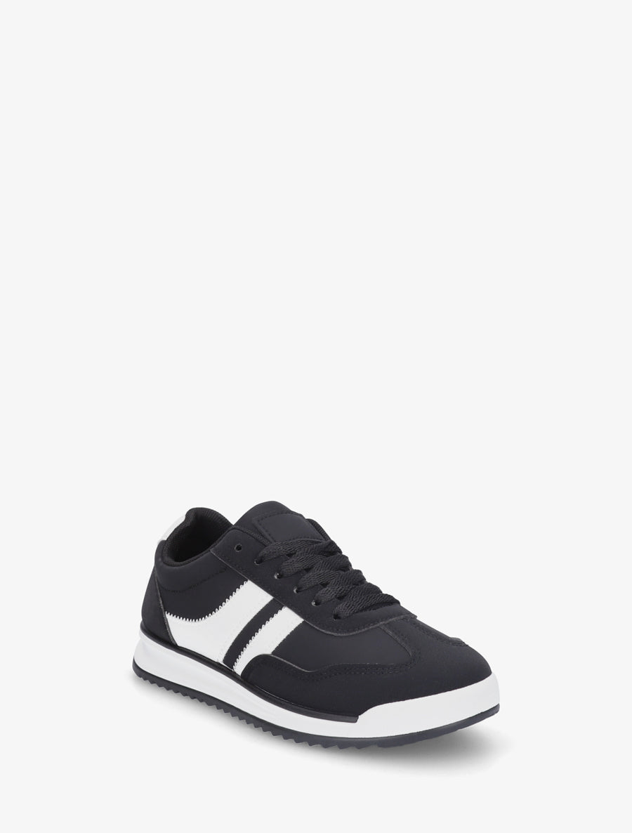 Sneakers à bandes contrastantes - Noir - 2