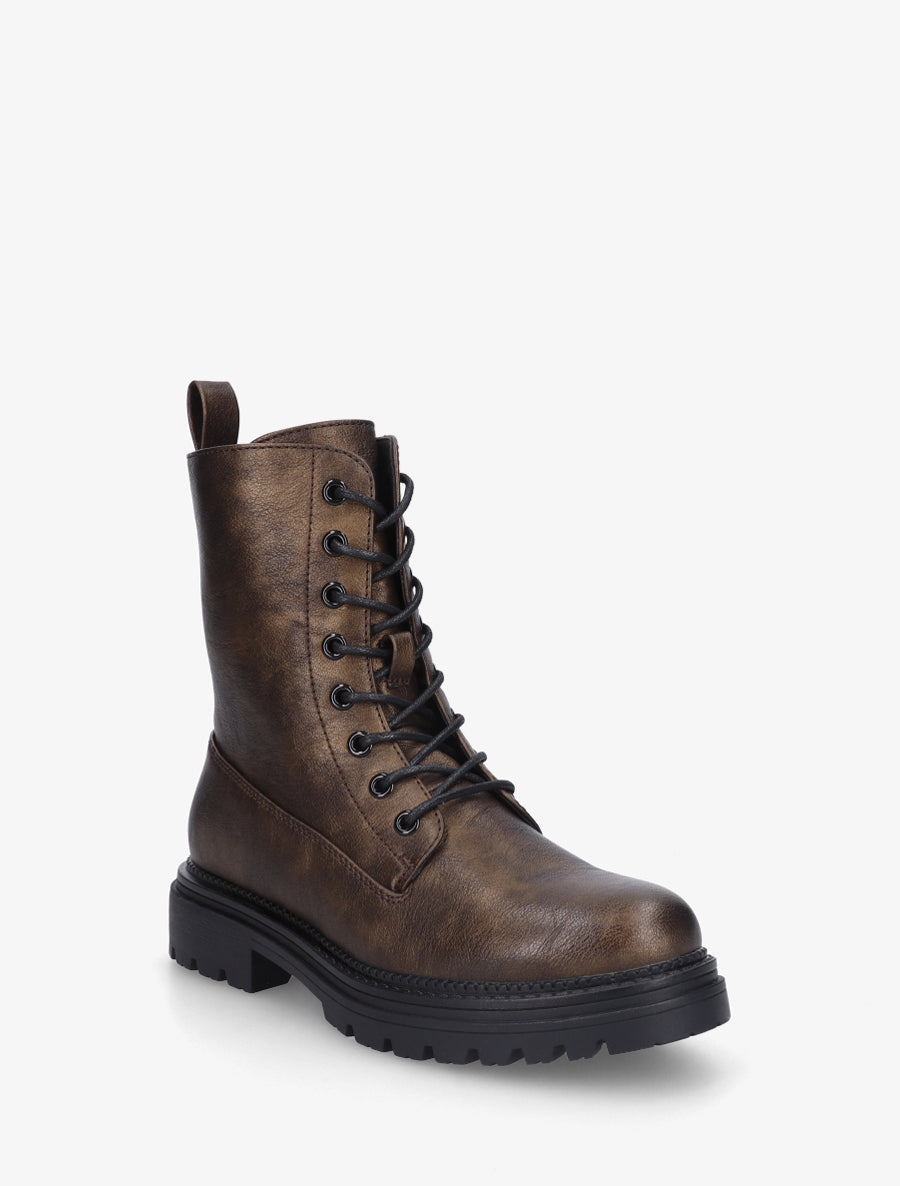 Boots en simili style rangers - Bronze - 2