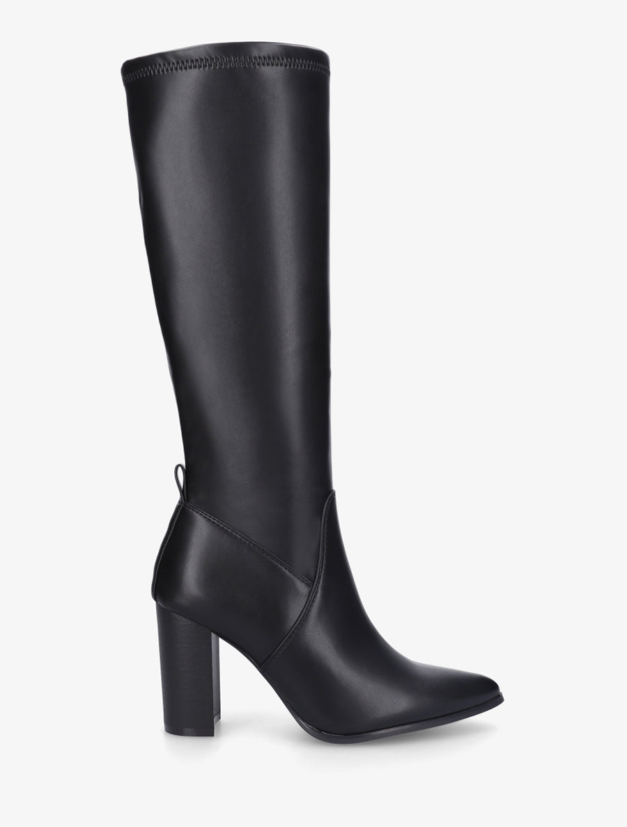 Bottes en simili à bout pointu - Noir - 1