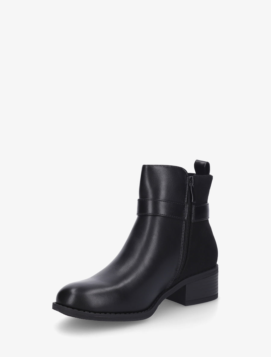 Bottines à empiècement métal - Noir - 3