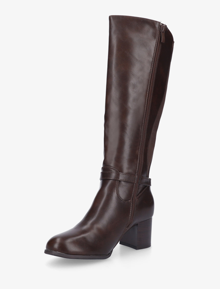 Bottes en simili à boucle décorative - Marron - 3