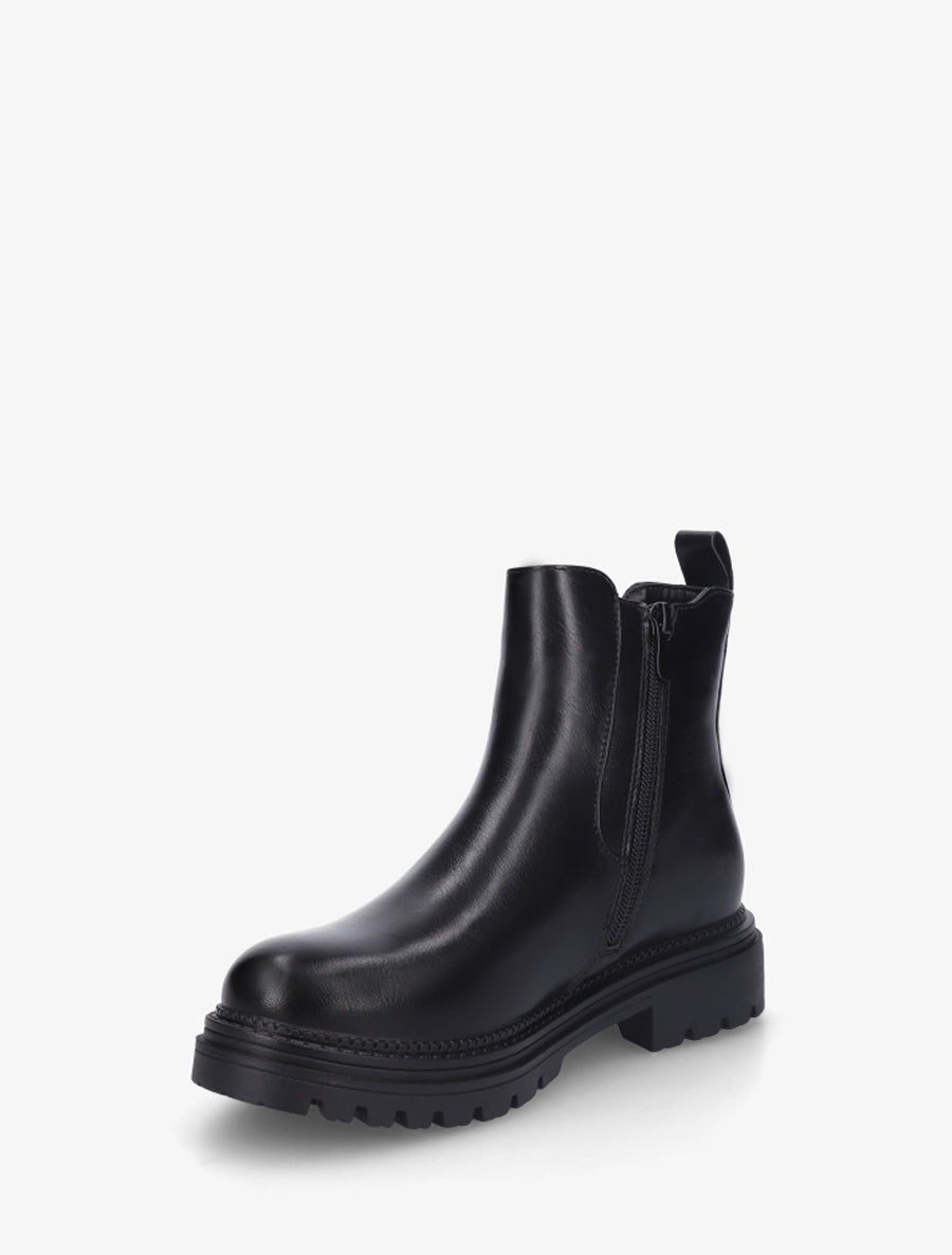 Bottines style chelsea en simili - Noir - 3