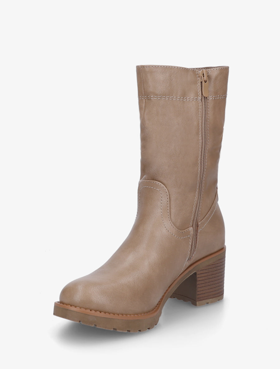 Bottines montantes classiques - Taupe - 3