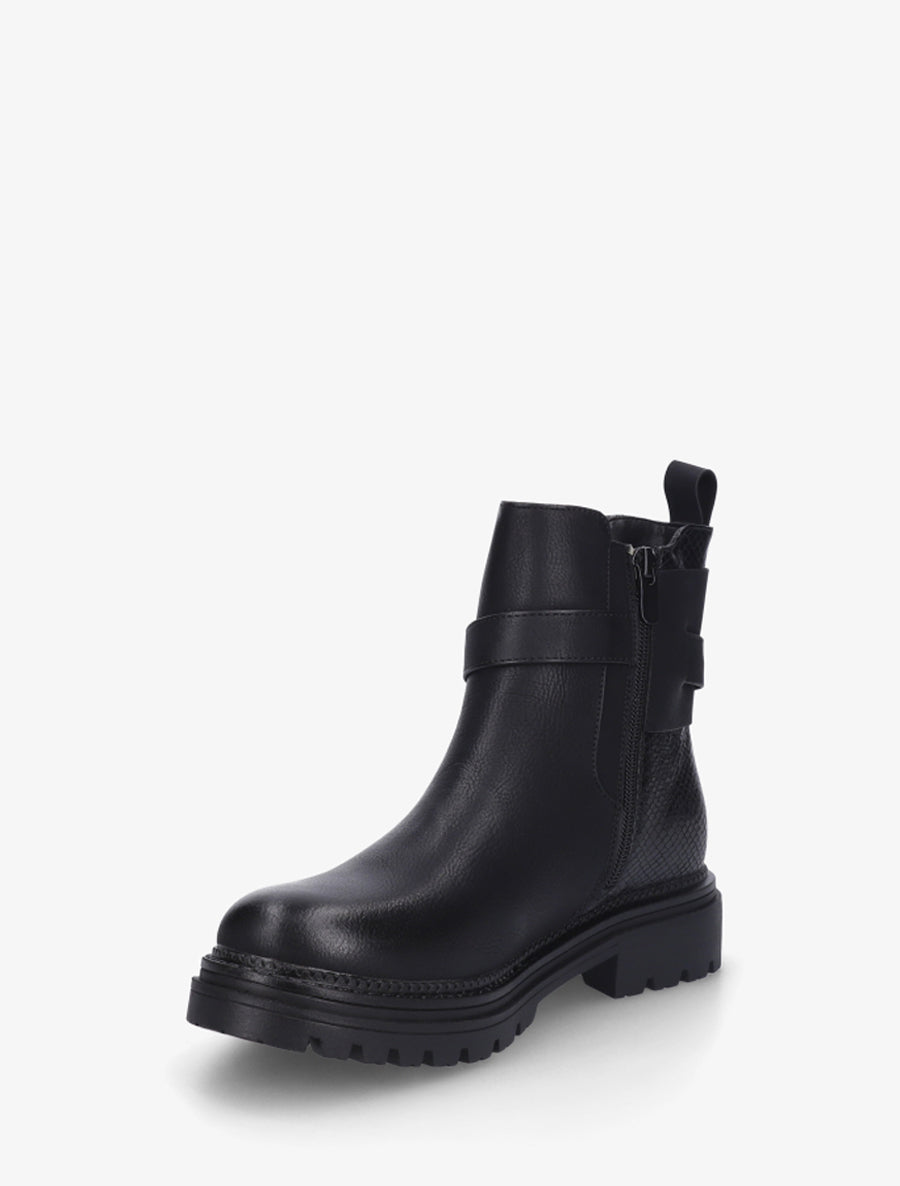 Bottines élastiquées à sangle - Noir - 3