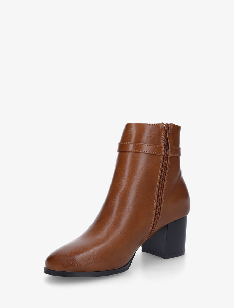 Bottines classiques à boucle - Camel - 3