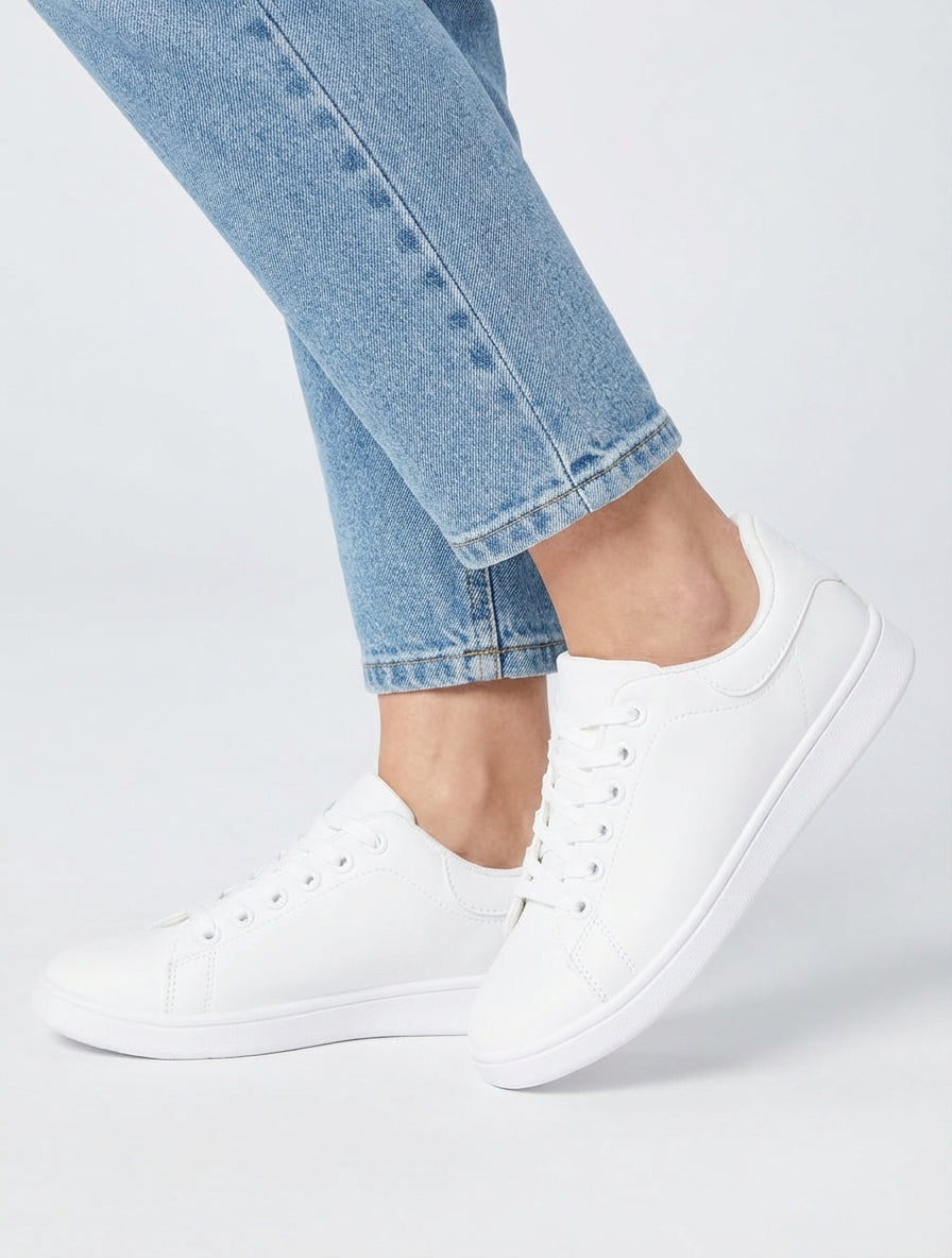 Baskets classiques en simili - Blanc