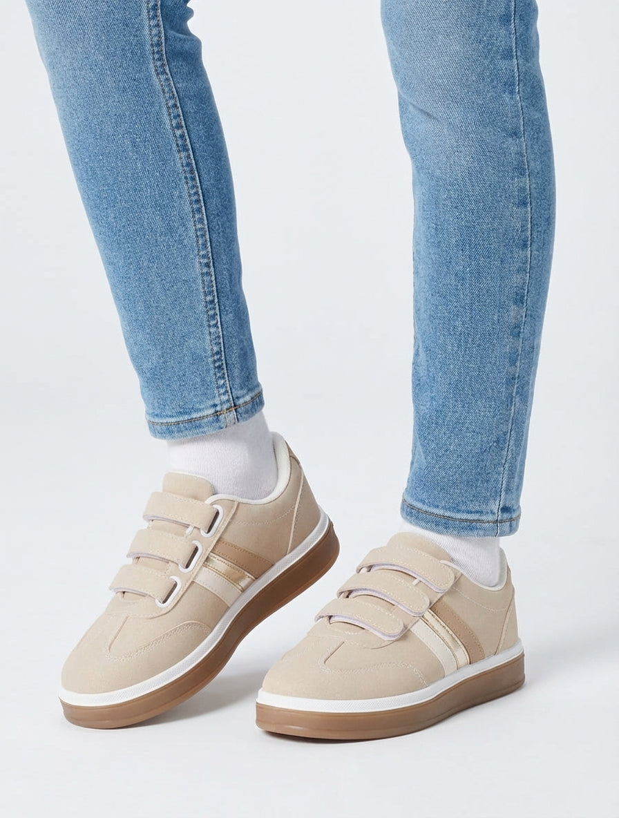 Klittenbandsneakers met rubberen zool - Mol