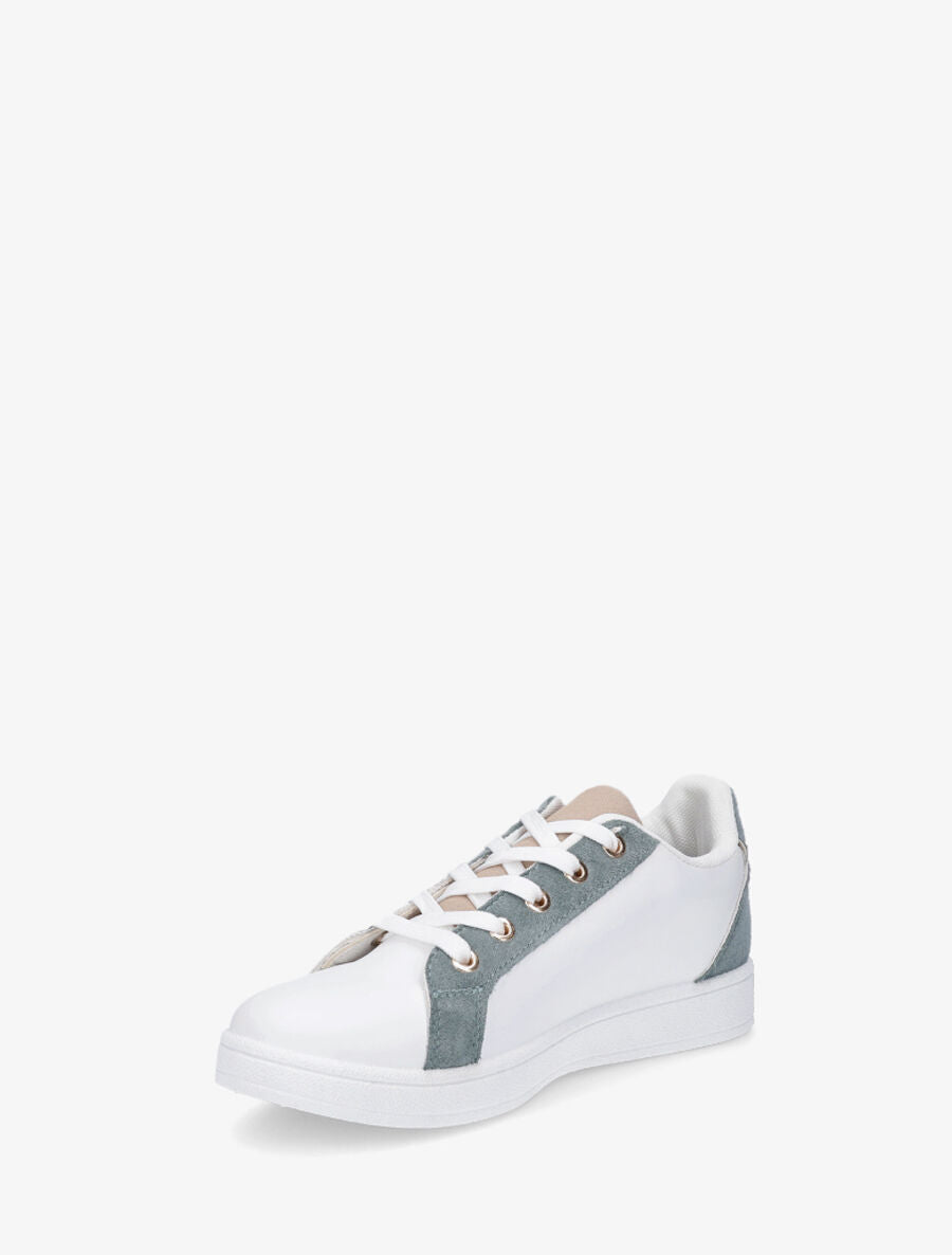 Sneakers plates à zip décoratif - Beige - 3