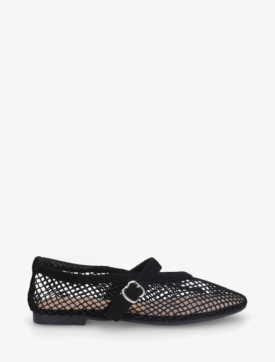 Ballerines en résille style babies - Noir - 1