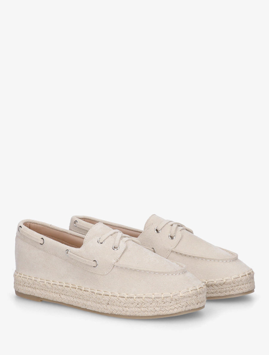 Espadrilles en suédine - Beige - 4