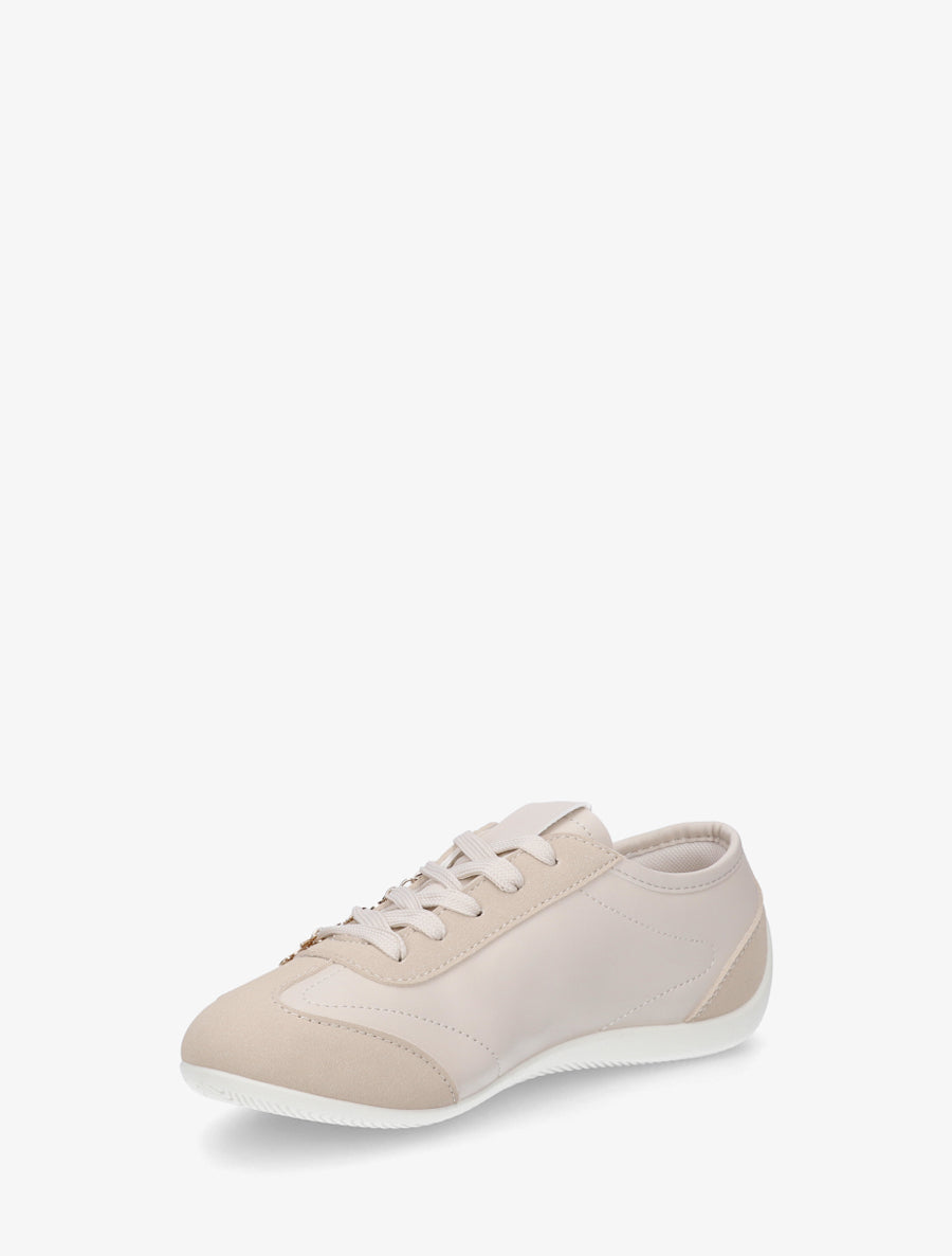 Sneakers à empiècement bijoux dépareillés - Beige - 3