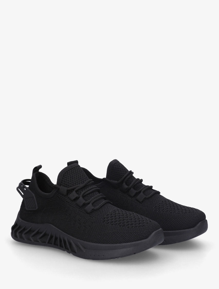 Baskets en tissu à languette - Noir - 4