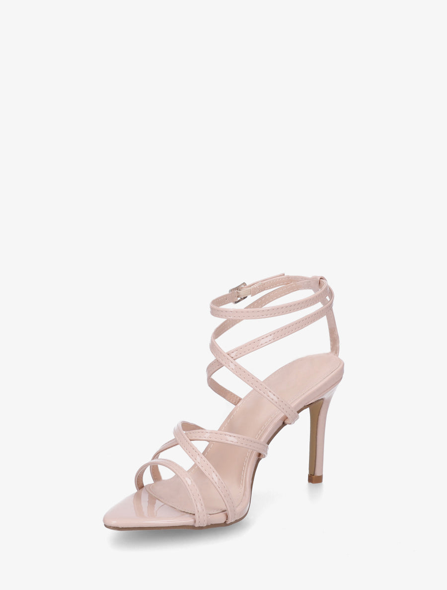 Sandales multibrides à talon aiguille - Beige - 3