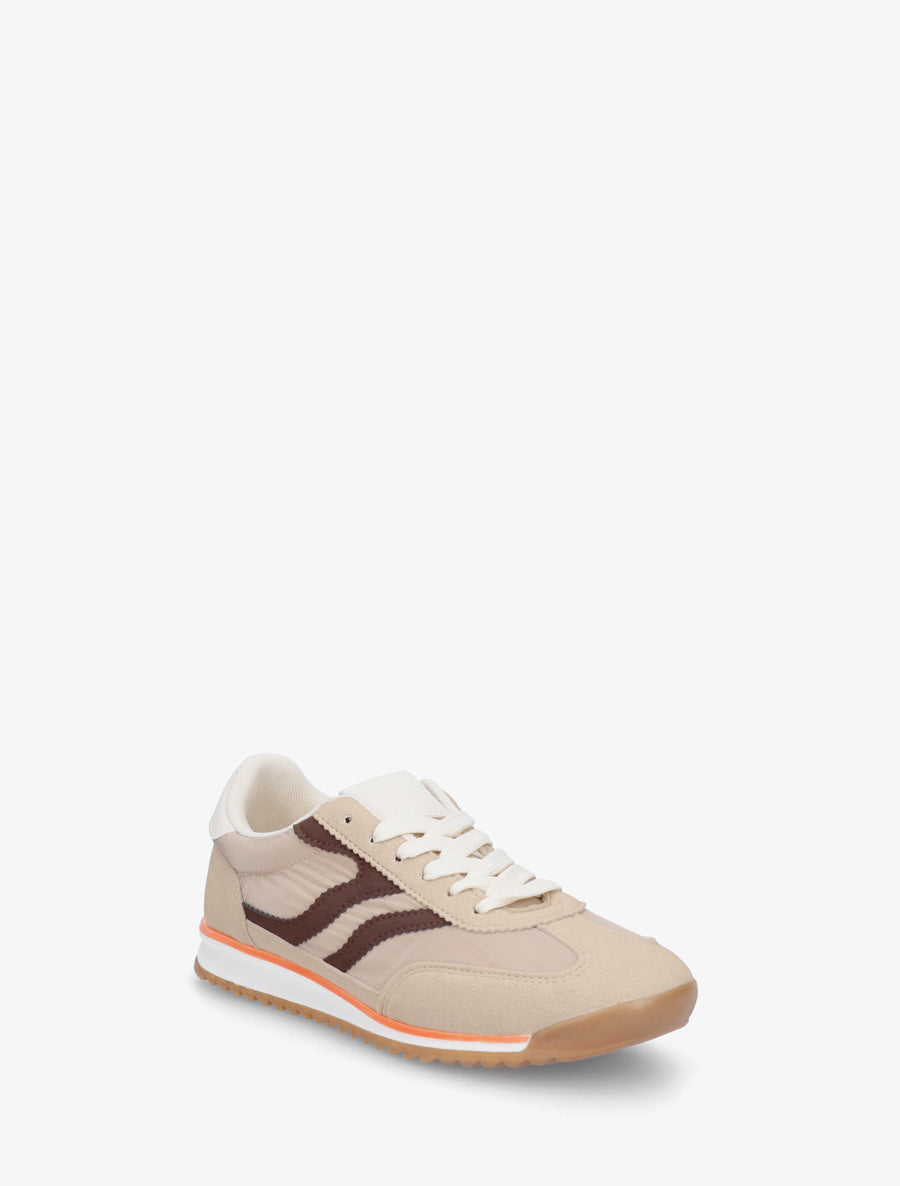 Baskets classiques à bandes dentelées - Taupe - 2