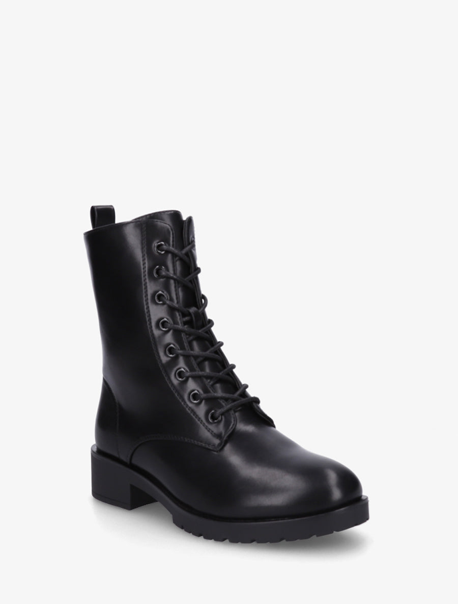 Bottines hautes à lacets - Noir - 2