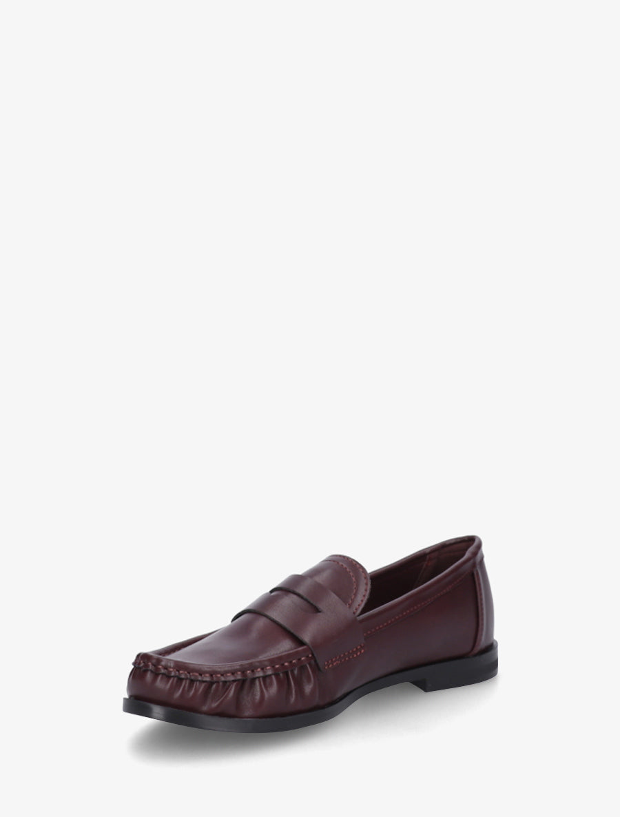 Mocassins unis en simili - Bordeaux - 3