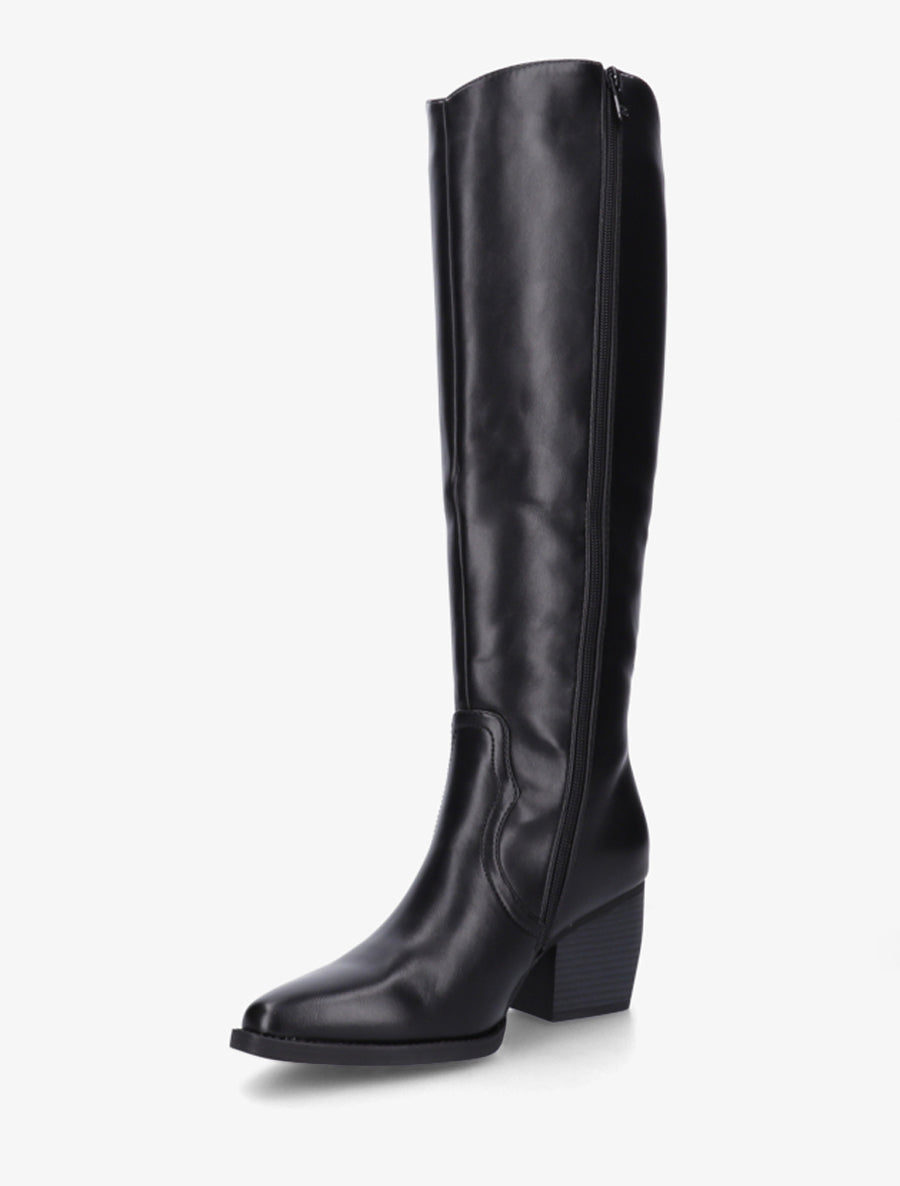 Bottes en simili à bout pointu - Noir - 3