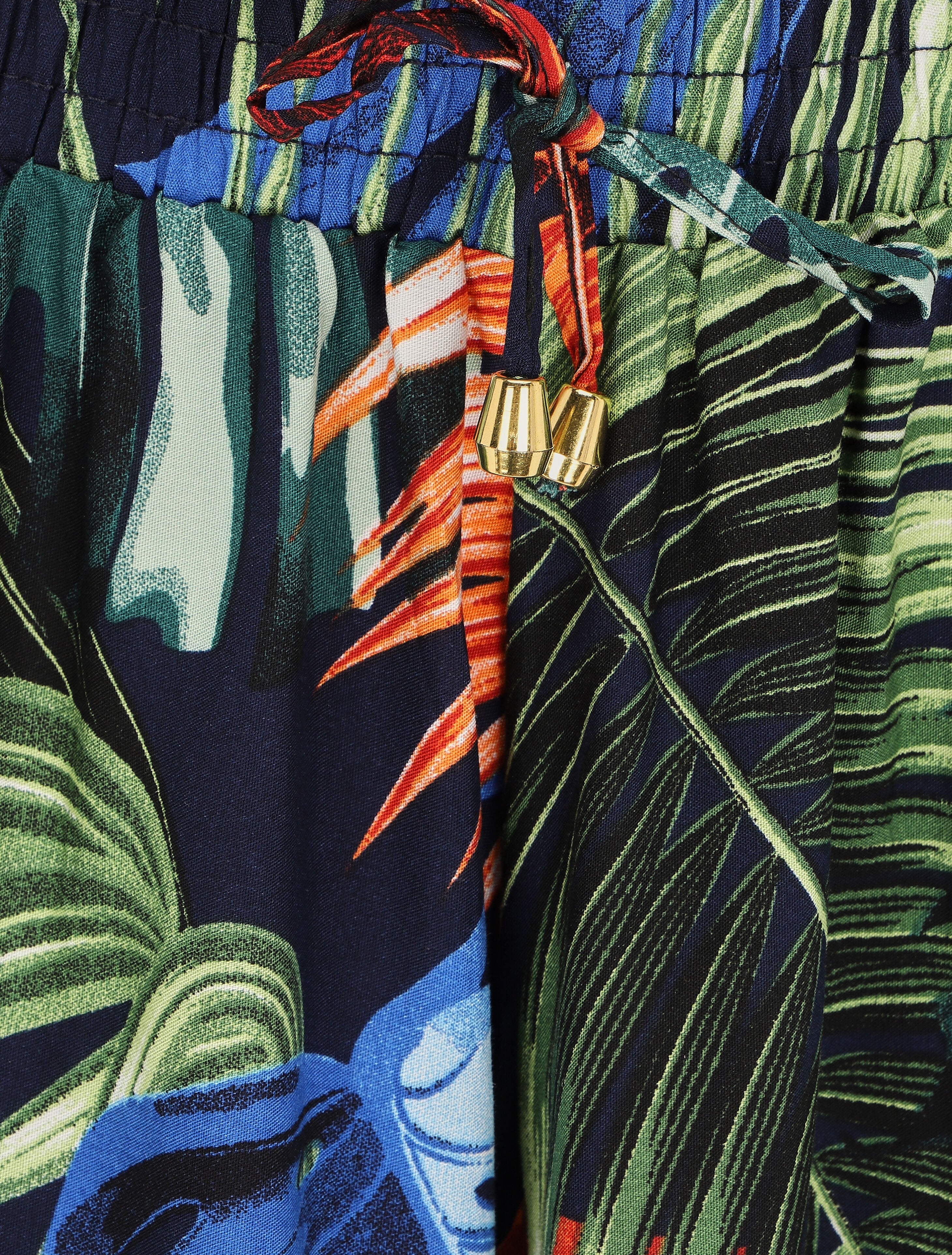 Short fluide imprimé jungle tropicale - Marine - 3