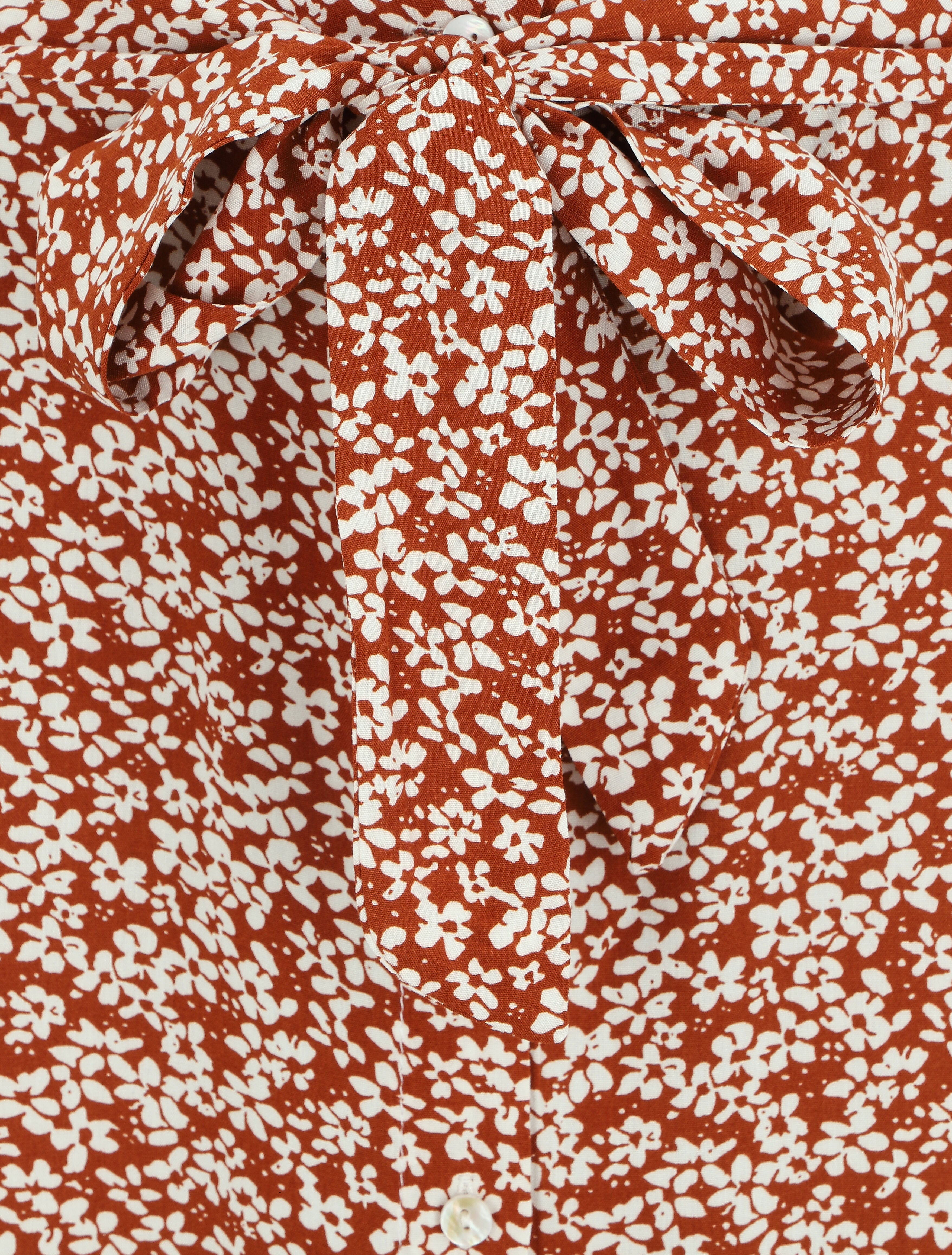 Jupe longue boutonnée à bas asymétrique - Marron - 3