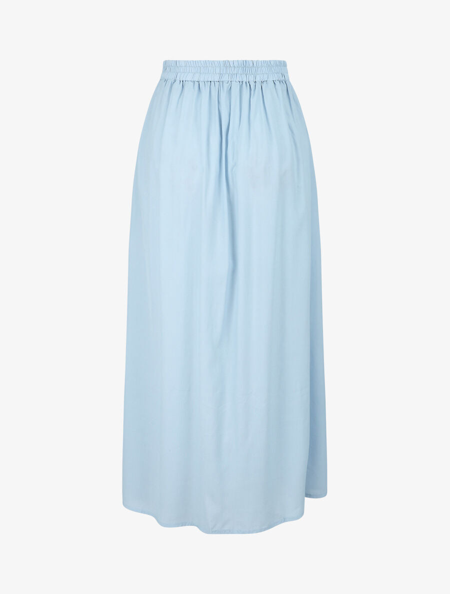 Jupe longue évasée et boutonnée - Bleu ciel - 2