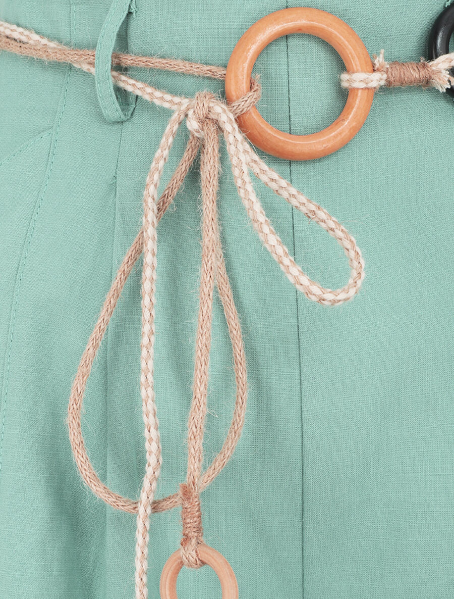 Short fluide à taille élastiquée - Vert d&