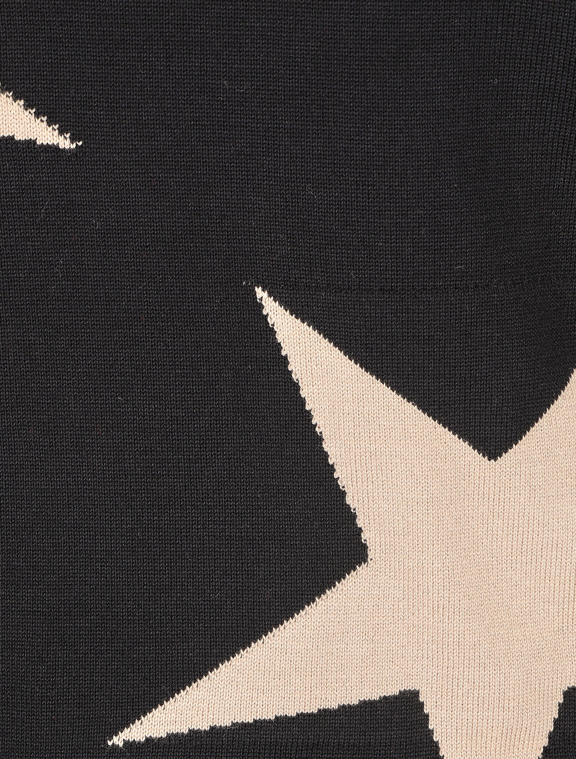 Pull droit à motif étoiles - Noir - 3