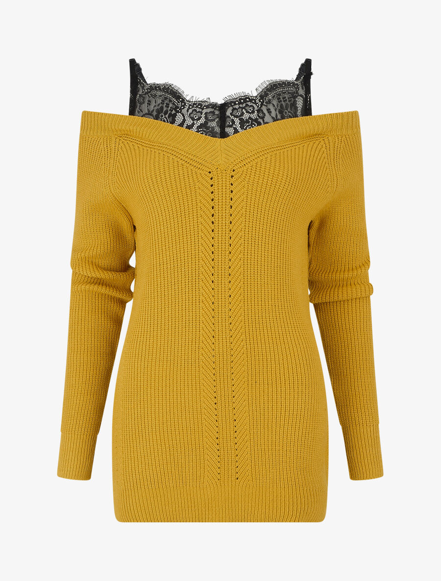 Pull col bardot et débardeur trompe l&
