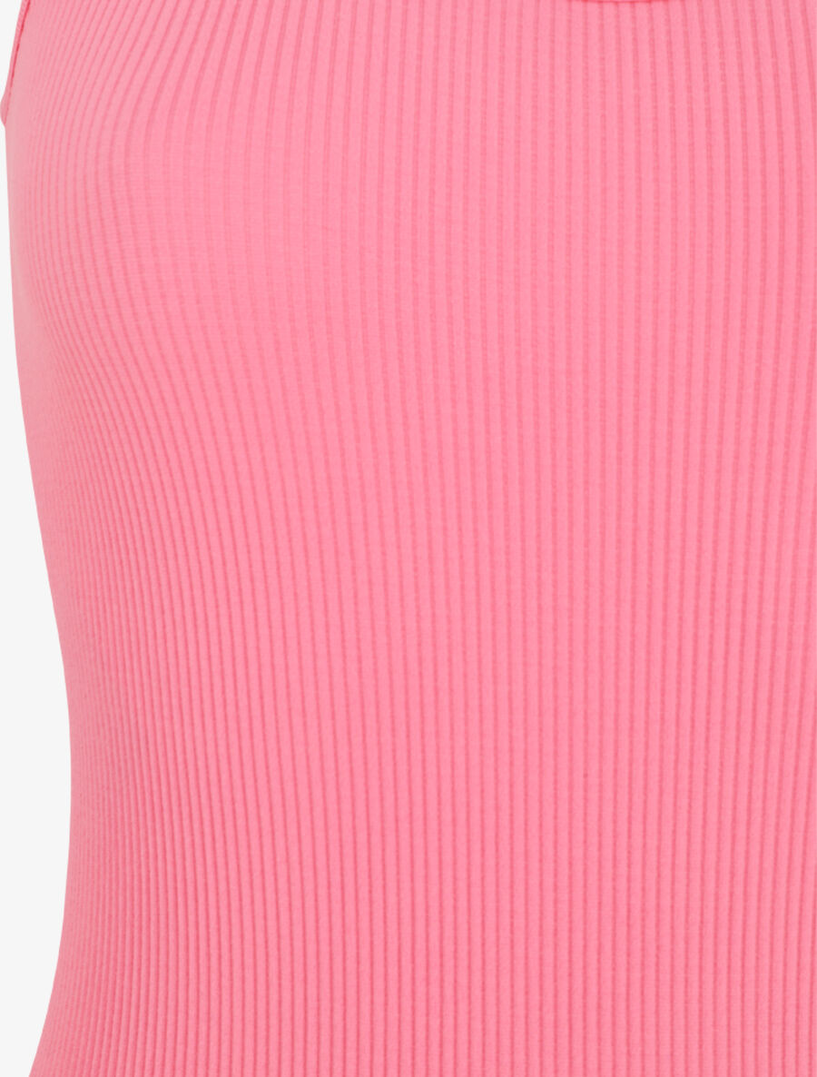 Body uni côtelé - Rose - 3