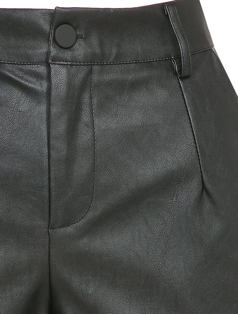Short en simili à revers - Noir - 3