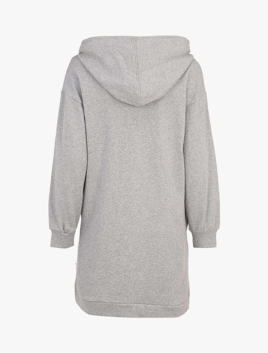 Robe sweat-shirt à logo brodé - Gris chiné - 2
