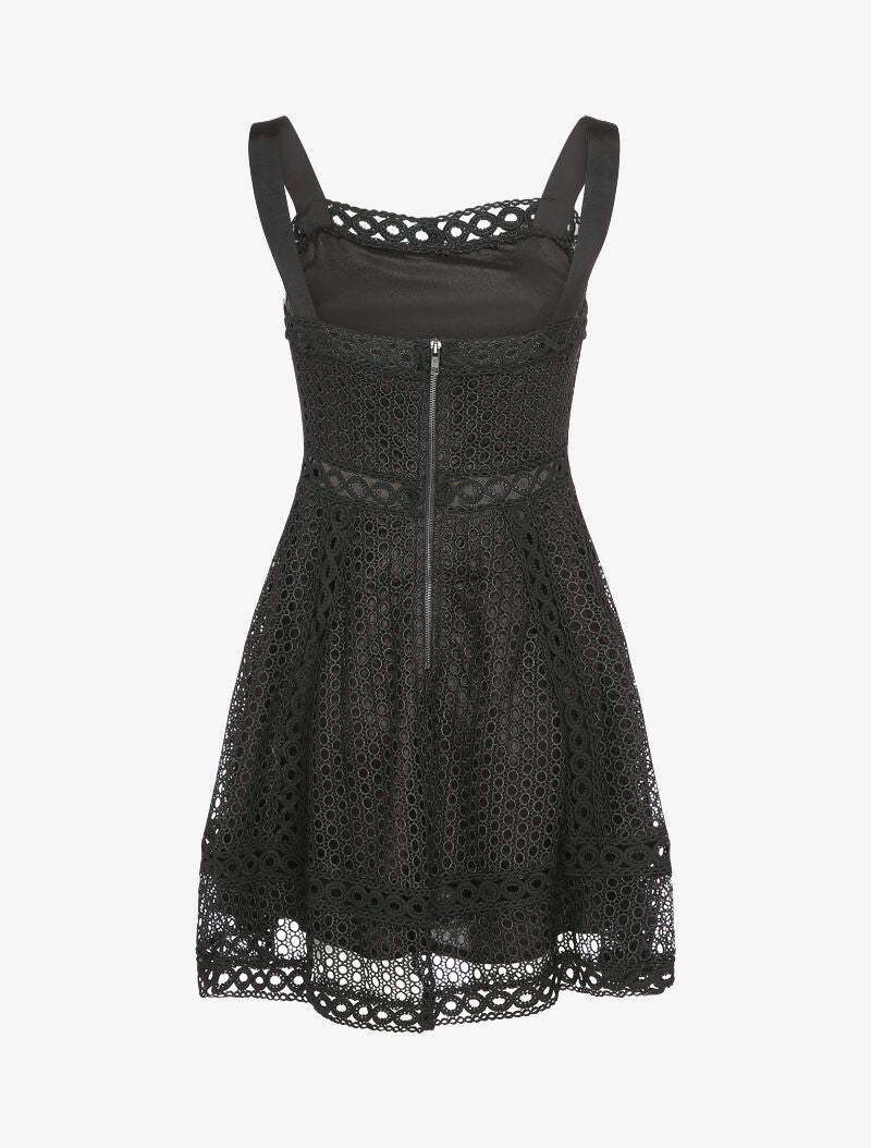Robe patineuse en crochet - Noir - 2