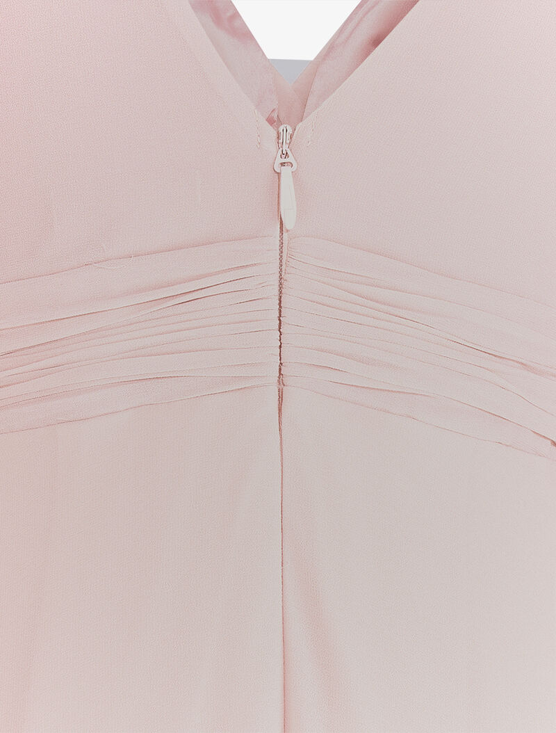 Robe longue empire à détail plissé - Rose poudré - 3