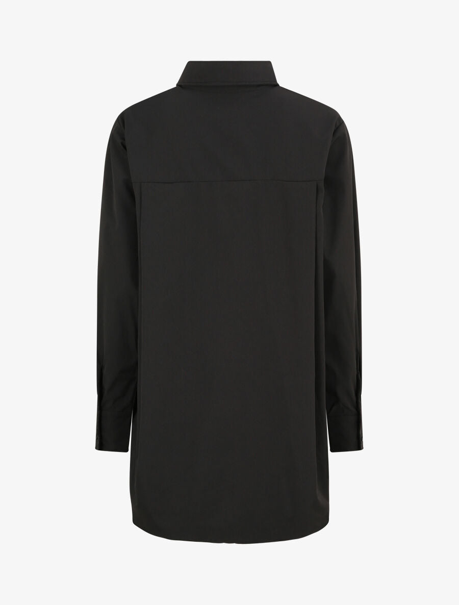 Chemise oversize coupe droite - Noir - 2