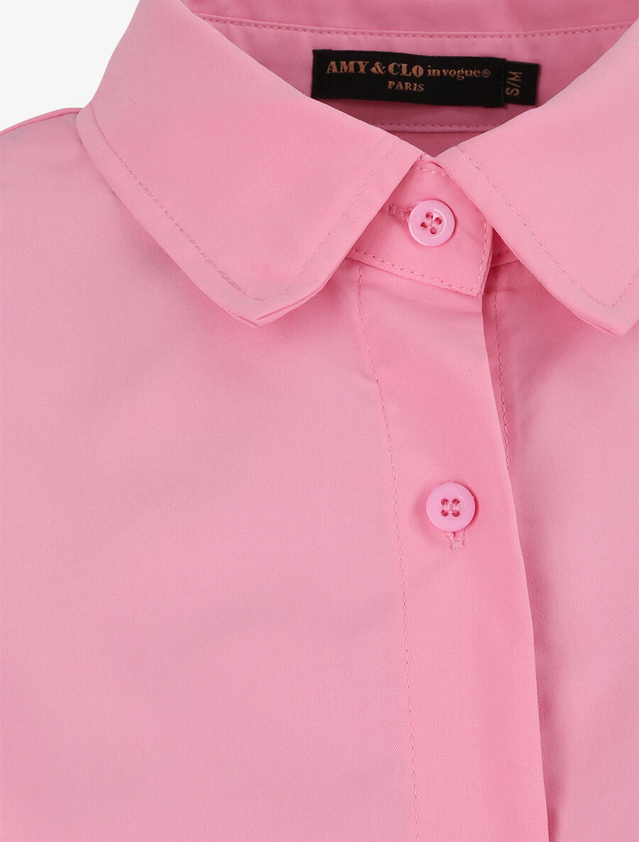 Chemise oversize coupe droite - Rose - 3