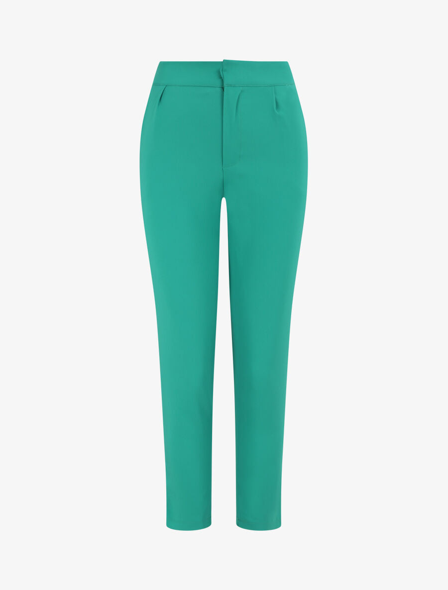 Pantalon fluide élastiquée - Vert - 1