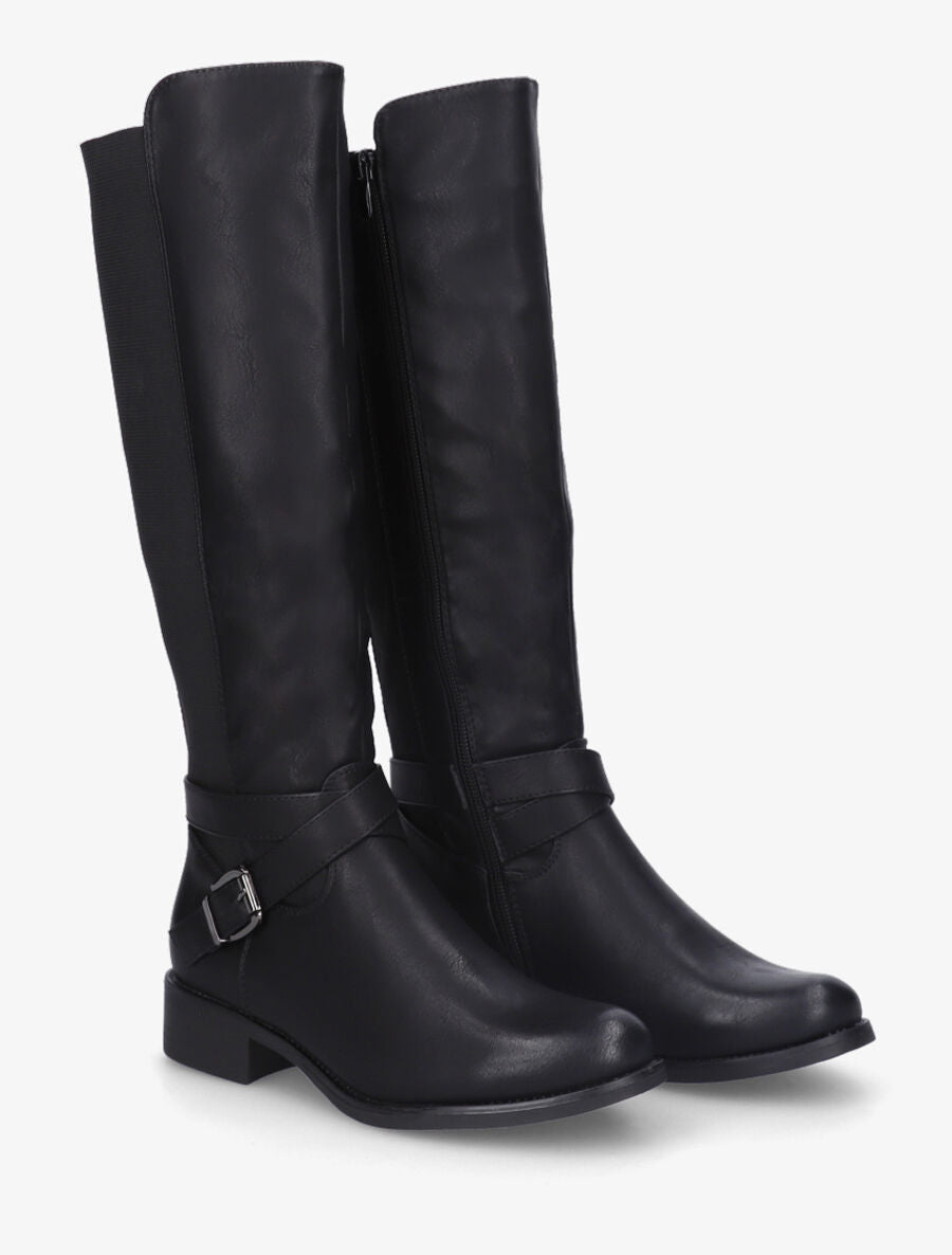 Bottes cavalières élastiquées - Noir - 4