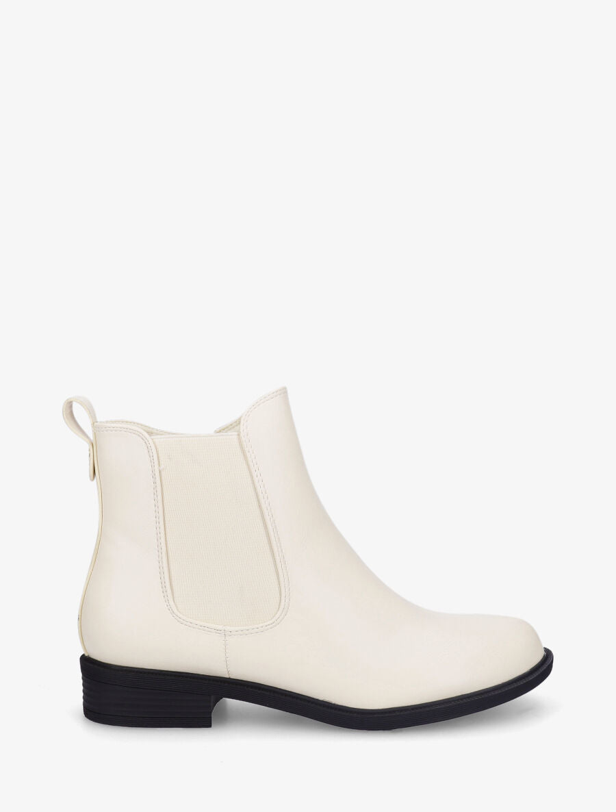 Bottines plates élastiquées - Beige - 5