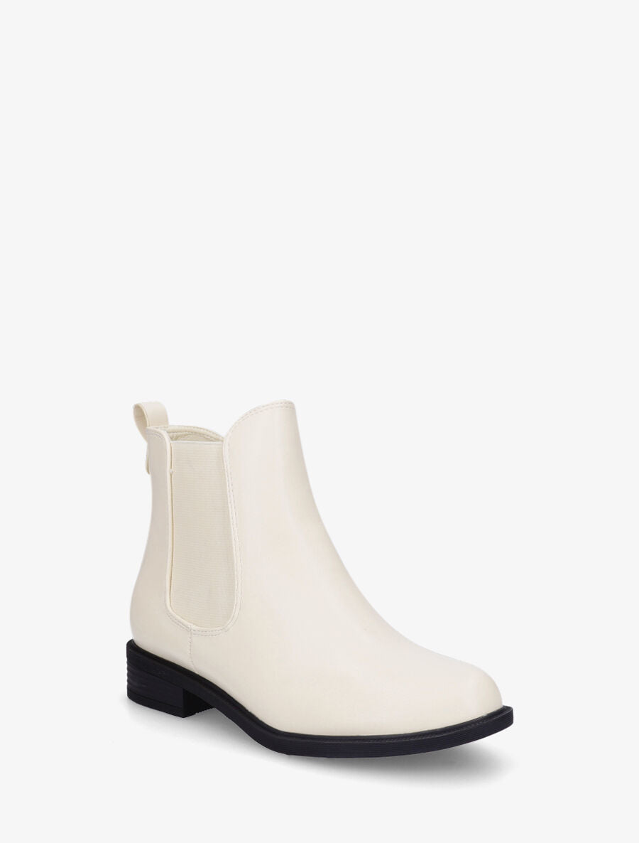 Bottines plates élastiquées - Beige - 2