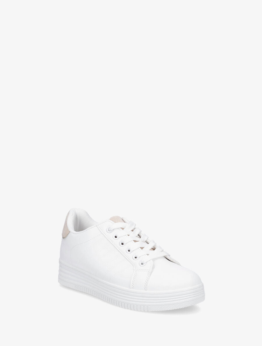 Sneakers à semelle texturée - Beige - 2